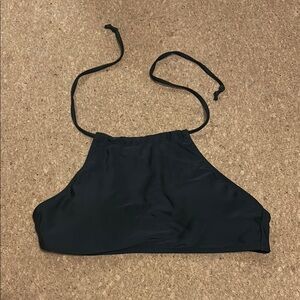 Black Halter Bathing Suit Top